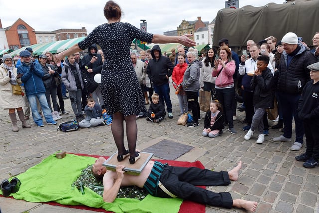 There was plenty of entertainment on offer in the town centre throughout the day - helping to put smiles on people's faces.