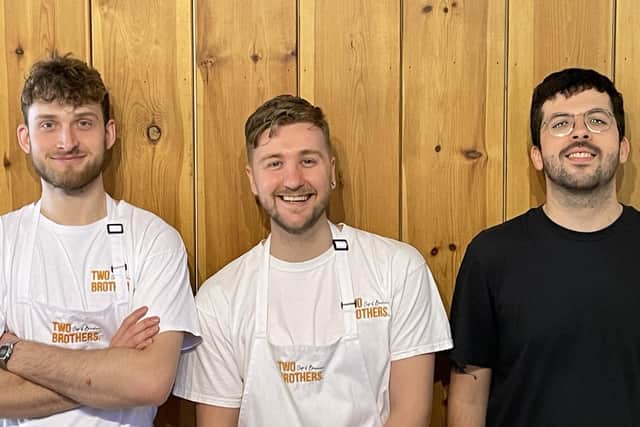 The Two Brothers team (pictured left to right): George Burling, Tom Everard-Fairborn and Gabriel Pradines. Picture supplied