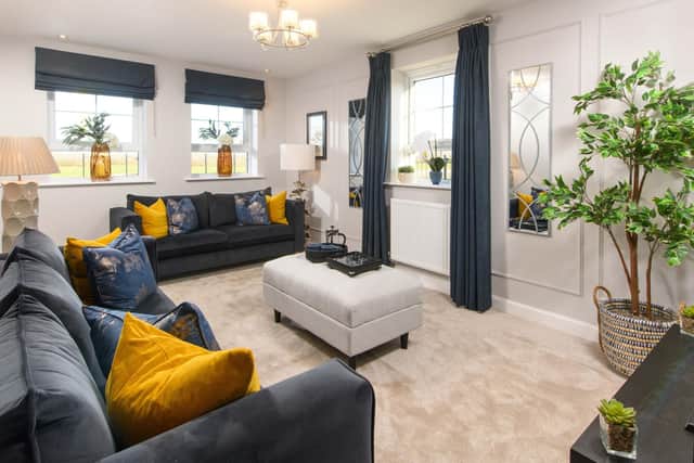 BN - 002 - The living room in the Hesketh show home at Ashlawn Gardens
