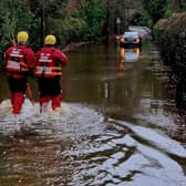 Fire crews have been called out to dozens of flood-related incidents.