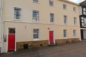 The blue plaque would be installed above the flat in Neville Court. Photo from Google Streetview