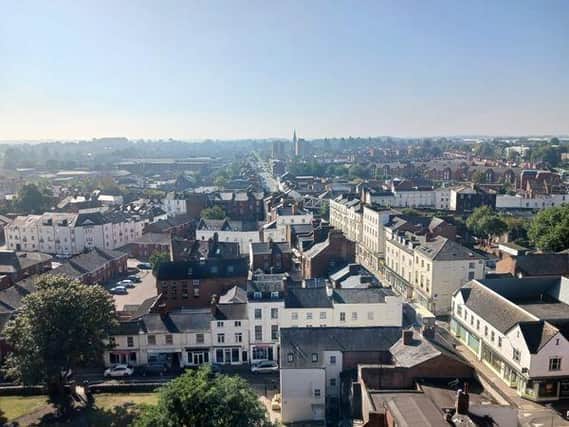 A view from the tower at All Saints' Parish church in Leamington. Credit: All Saints' Parish church in Leamington.