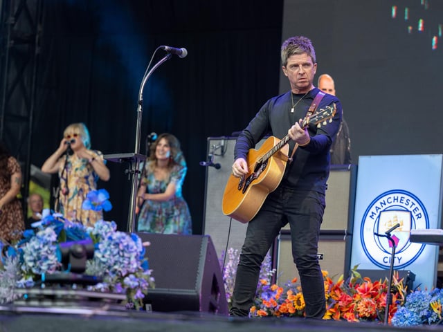 Noel Gallagher’s High Flying Birds on stage at Warwick Castle on Sunday, July 21. Photo by David Jackson.