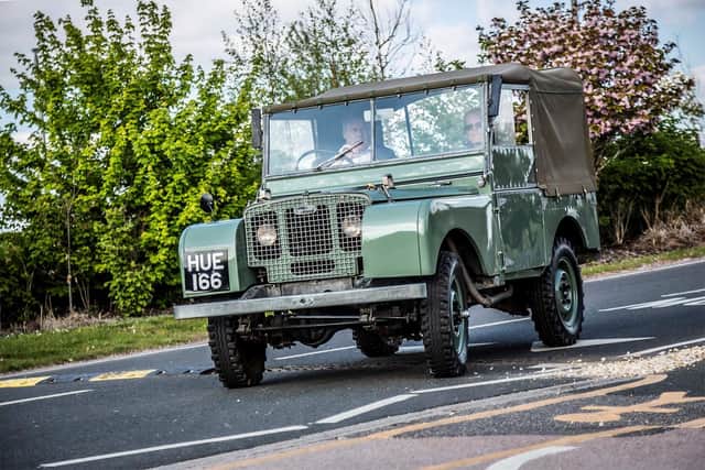 A raffle, which will raise funds for the museum’s future plans, offers a rare opportunity to take a ride in one of five legendary vehicles from the collection, including Huey, the first pre-production Land Rover. Photo supplied by British Motor Museum