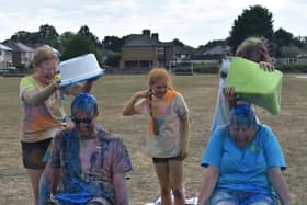 Good sports get a good gunging from pupils.