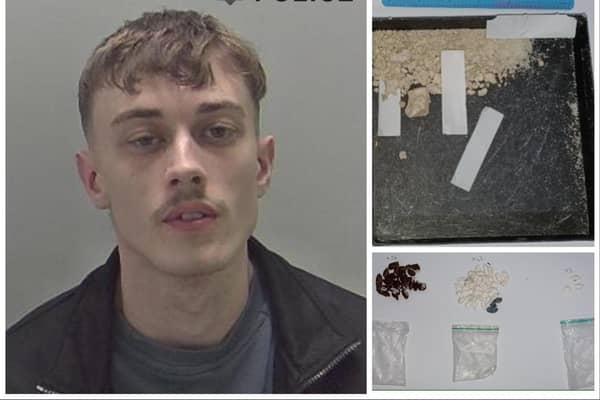 A drug dealer arrested in Baginton has been jailed for more than two years. Thomas Wilson, 22, was sentenced to two years and three months imprisonment at Warwick Crown Court on January 24. Photos by Warwickshire Police