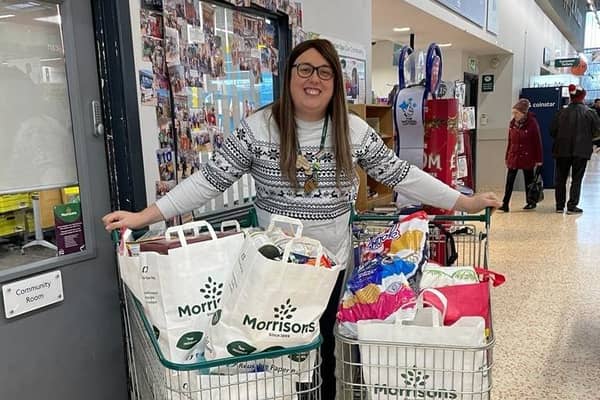 Earlier this year, Morrisons in Leamington hosted a ‘festive fill a bay’ challenge to help give community groups support with holiday hunger. Customers were asked to pick something from the shopping list and donate it after their shop. Through their donations, shoppers have helped support the LWS Night Shelter, Packmores Community Centre, Brunswick Hub, the Chase Meadow Community Centre and Young People First this Christmas. Pictured is Morrisons Community Champion Alex Pearson with the two trolleys donated by the supermarket. Photo supplied