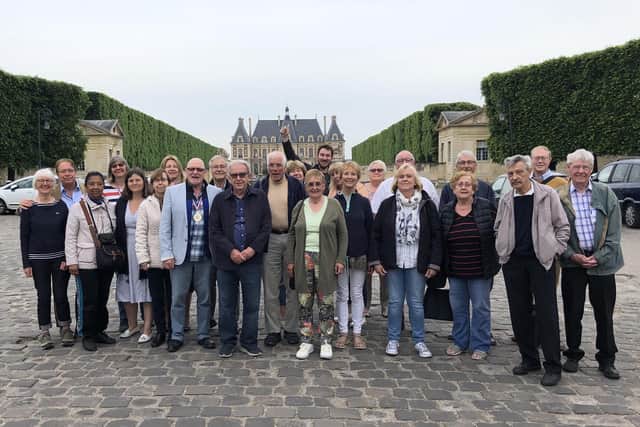 The group from Leamington and their French hosts in front of the Palace at Sceaux. Picture submitted.