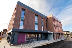 The new Warwick Hospital entrance 2025. Picture by Shaun Fellows / Shine Pix Ltd