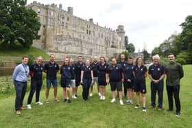 Team England were transported back to Tudor times at Warwick Castle’s Midsummer Carnival, which runs until July 10. They were joined by Jamie Turner, head of sales and marketing at Warwick Castle and Darren Tosh, digital marketing manager for Shakespeare’s England. Photo supplied