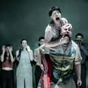Annabel Baldwin and Joshua Dunn as Soothsayer and Cinna The Poet (photo: Marc Brenner)