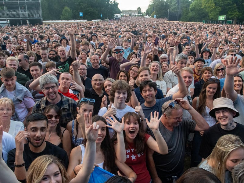 Music fans watching acts perform at Warwick Castle on Sunday, July 21. Photo by David Jackson.