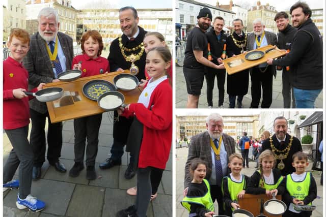On Tuesday February 20, school children and adults took part in the annual Pancake Day races in Warwick. Photos supplied by Warwick Rotary Club