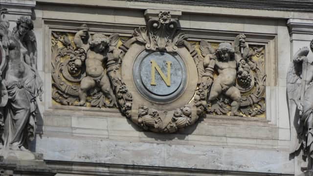 Detail from the Opera Garnier in Paris which was built in the mid-nineteenth century by Napoleon III