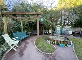 The students tidied up the garden at MHA Homewood. Picture supplied.