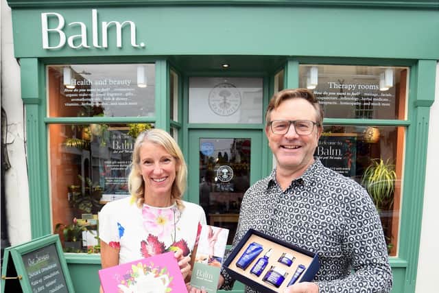 Wendy Ashworth and Matt Crooks outside Balm Leamington. Picture supplied.