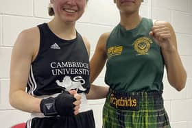 Fitzpatricks boxer Priya Virk got the better of Cambridge University boxer Imogin Stanford.