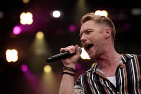 SYDNEY, AUSTRALIA - FEBRUARY 16: Ronan Keating performs during Fire Fight Australia at ANZ Stadium on February 16, 2020 in Sydney, Australia. (Photo by Cole Bennetts/Getty Images)