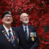 War veterans David John Dade (Left) and Ken Sprowles at the launch of the Royal British Legion's Poppy Appeal in central London (photo: Getty Images)