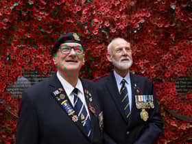 War veterans David John Dade (Left) and Ken Sprowles at the launch of the Royal British Legion's Poppy Appeal in central London (photo: Getty Images)