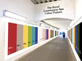 Warwick District Council's planning team have recently approved the installation of a Royal Leamington Spa Colour Palette in the pedestrian underpass at Leamington Spa Railway Station. Photo by WDC