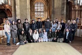 A total of 27 Level 3 Visual Communication students from Royal Leamington Spa College visited St Mary’s Church in Warwick to capture photographs of its popular Christmas tree festival. Photo supplied