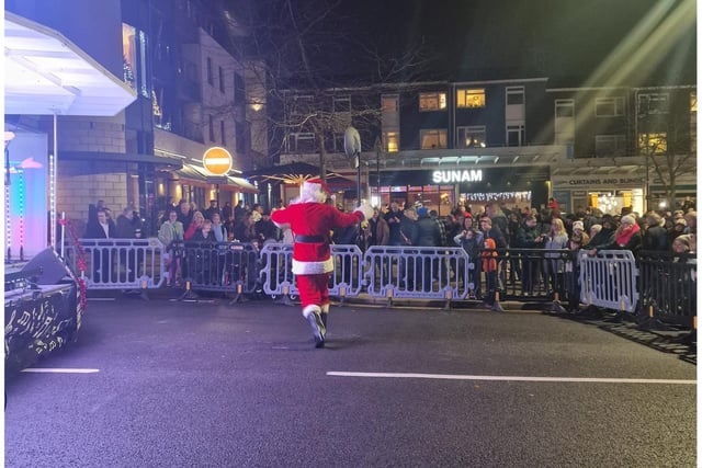 The Christmas lights switch on in Warwick Road. Photo by Kenilworth Town Council