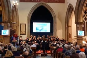 Sarah Stephens conducts Lutterworth and District Choral Society at St Mary's Church, Lutterworth in its Winter Concert.