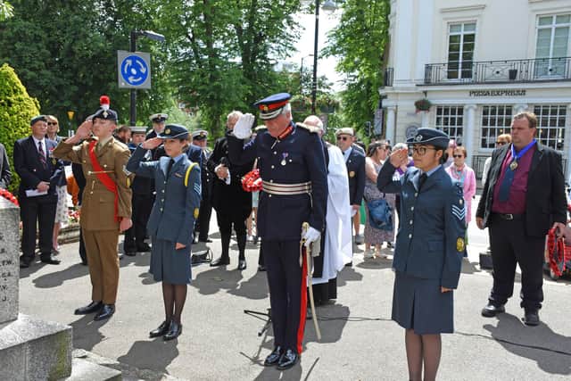 The service to commemorate the 40th anniversary of The Falklands War and those who died in the conflict in Leamington. Photo by Allan Jennings.