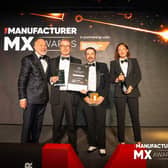 Aurrigo's Miles Garner (second left) receives the Manufacturing in Action Award