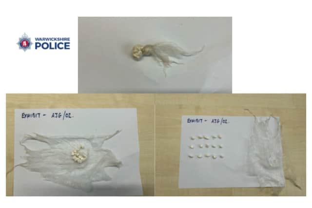 The drugs found by police. Photo by Warwickshire Police