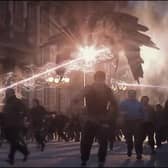 An action shot from sci-fi movie 'Invasion Planet Earth'