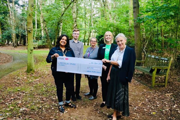 Councillor Mini Kaur Mangat; Sam Blevins and Pam Chilvers from Oakley Wood Crematorium; Sarah Adwick from Macmillan; Cllr Susan Rasmussen. Picture supplied.