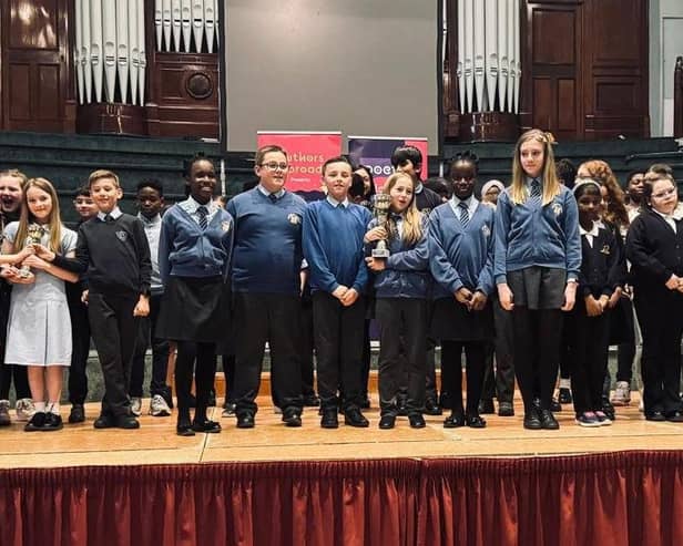 Stockingford Academy are crowned the winners of the poetry slam