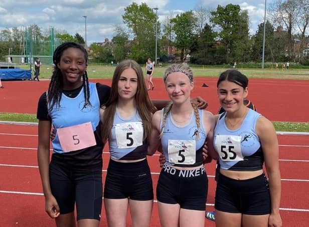 Rugby & Northampton AC's record-breaking Under 15s 4x100m relay team