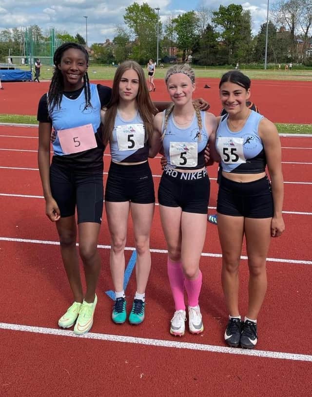 Rugby & Northampton AC's record-breaking Under 15s 4x100m relay team