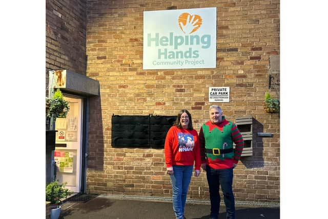 Alison from Helping Hands and Cllr Jody Tracey. Photo supplied