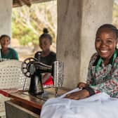 Astridah, a tailor who started her business thanks to her TWAM sewing machine.