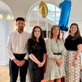 From left to right; Ethan Ward (head of reception), Amy Peake (assistant manager), Tracey Reynolds (general manager), Daisy Middlebrook (marketing manager), Tracey and Guy Middlebrook (owners). Photo supplied