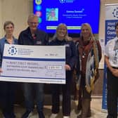 Rev David Fleming from Rugby Baptist Church is part of the Street Pastors committee and is pictured with team members Dawn Thurkettle, Pete Hickey and Julie Foster, together with Deputy Police and Crime Commissioner Emma Daniell and Rugby Police Inspector Sally Bunyard-Spiers.