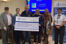 Rev David Fleming from Rugby Baptist Church is part of the Street Pastors committee and is pictured with team members Dawn Thurkettle, Pete Hickey and Julie Foster, together with Deputy Police and Crime Commissioner Emma Daniell and Rugby Police Inspector Sally Bunyard-Spiers.