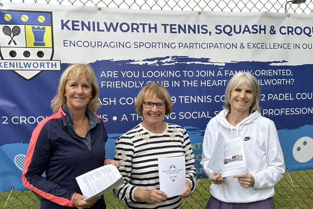 Pictured from left to right are Shirley Whiting, Kay Gebbels and Mel Jennings with copies of the history book.