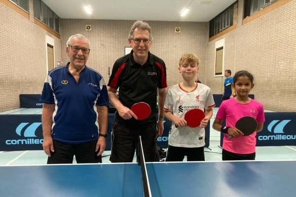Jack and Sheneli of Rugby G, left and right, beat Eathorpe F 5-0, Dave and Josh in Division C.  See report.
