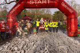 The annual Santa Dash was postponed by a week due to Storm Darragh.