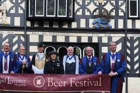 Master of the Lord Leycester, Dr. Heidi Meyer, and Jurors from Warwick Court Leet launch the Lord Leycester Beer Festival. Photo supplied
