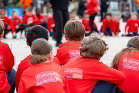 Flash mob outside of Shakespeare's Birthplace