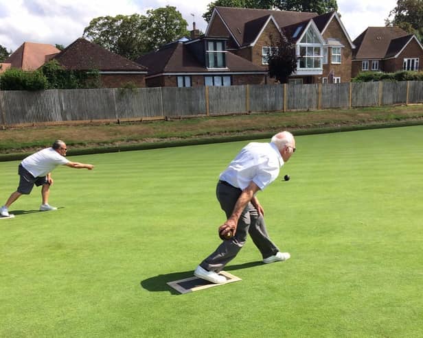 Fred Sawyer bowling for Home Guard.