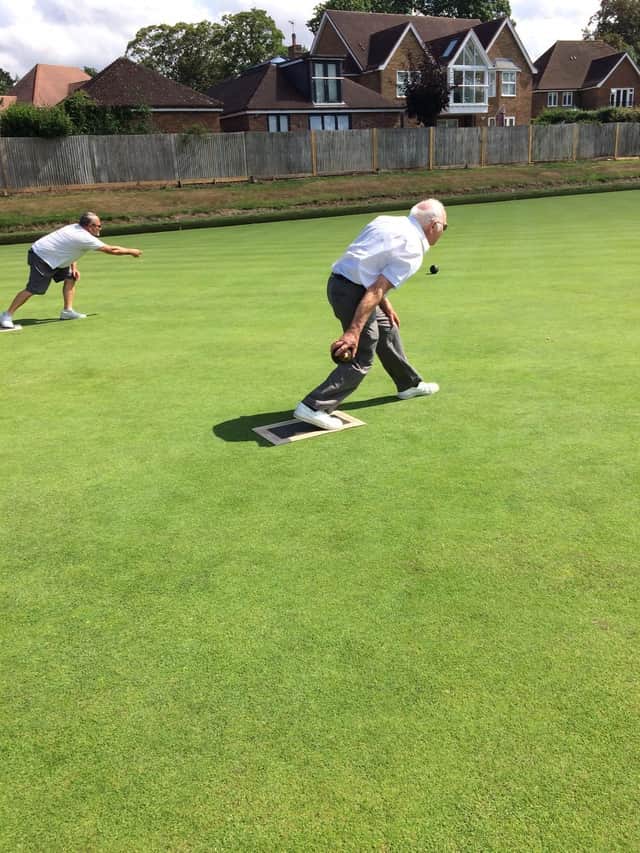 Fred Sawyer bowling for Home Guard.
