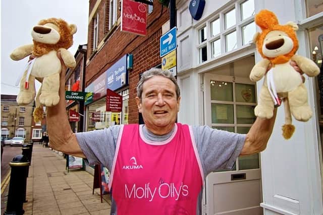 Tony Cunningham, from Coventry, has this week raised more than £6,500 for Molly Ollys by clocking up 3,650 miles on his early morning laps around the city’s Memorial Park. Photo supplied