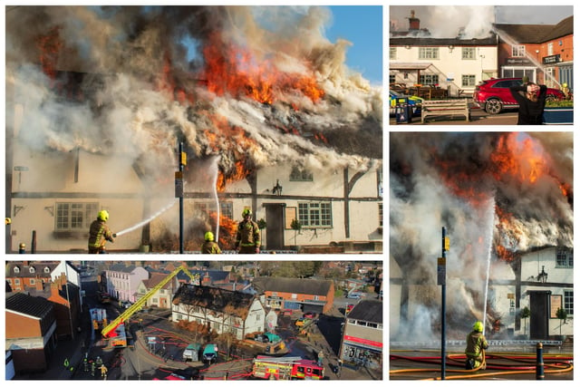 Photos of the The Shambles pub fire